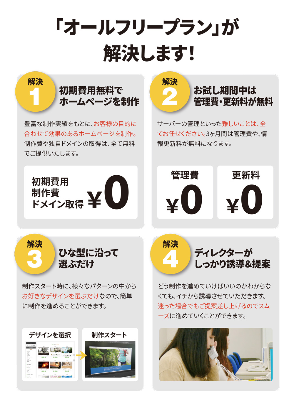 ホームページ制作オールフリープラン 株式会社ｍｏｉｎ